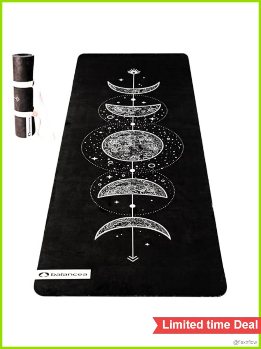 5mm Non Slip Suede & TPE Yoga Mat with Strap - Eco-Friendly Fitness & Exercise